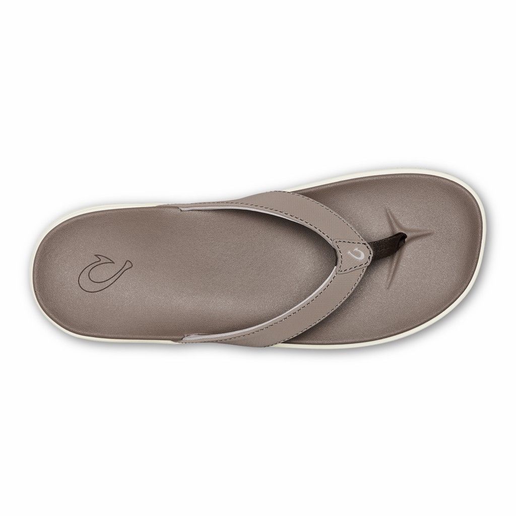 Olukai Women's Nua Pio Flip Flop - Warm Taupe US498-175